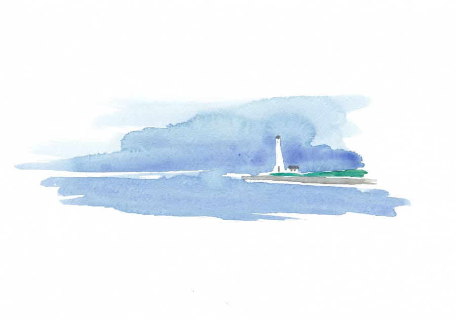 Leuchtturm Postkarte Artepostal Mail-Art Artwork