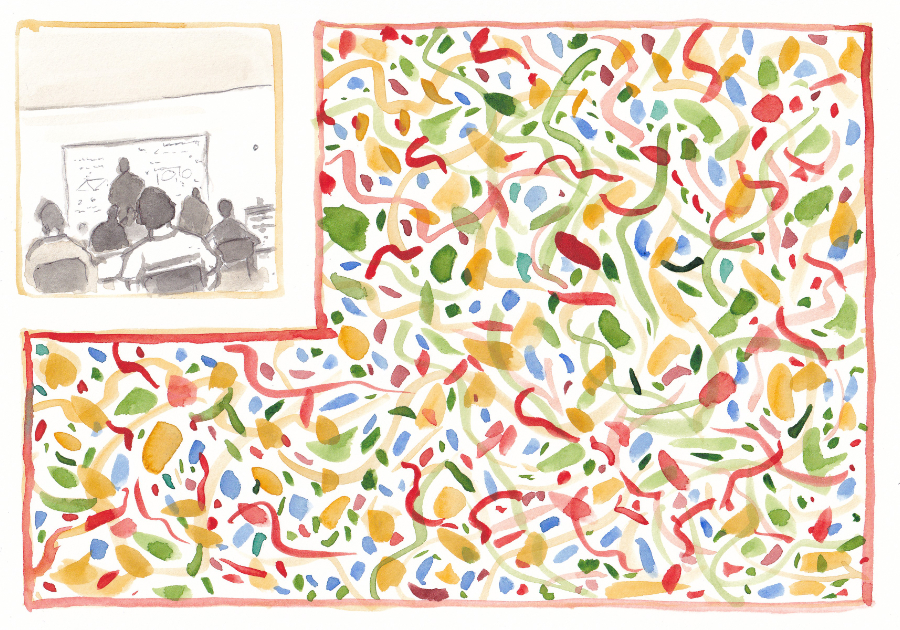 Schulszene und Buntes - Graphic Novel Artwork