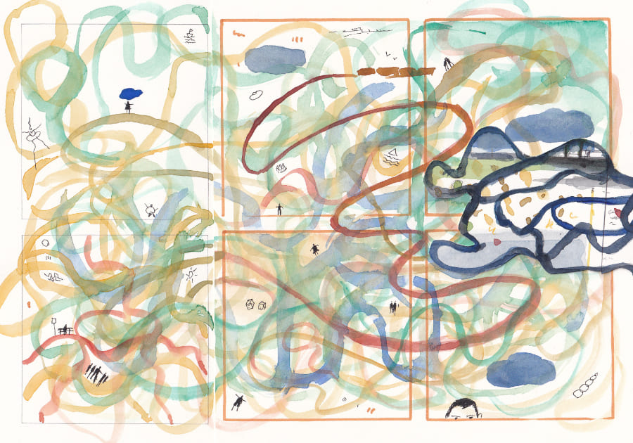 Aquarell Graphic Novel Artwork