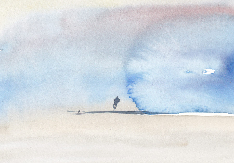 Aquarell Radfahrer Aquarell Radfahrer Graphic Novel Artwork